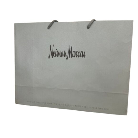 Neiman Marcus Large Silver Paper Shopping Bag | Large - Picture 1 of 4